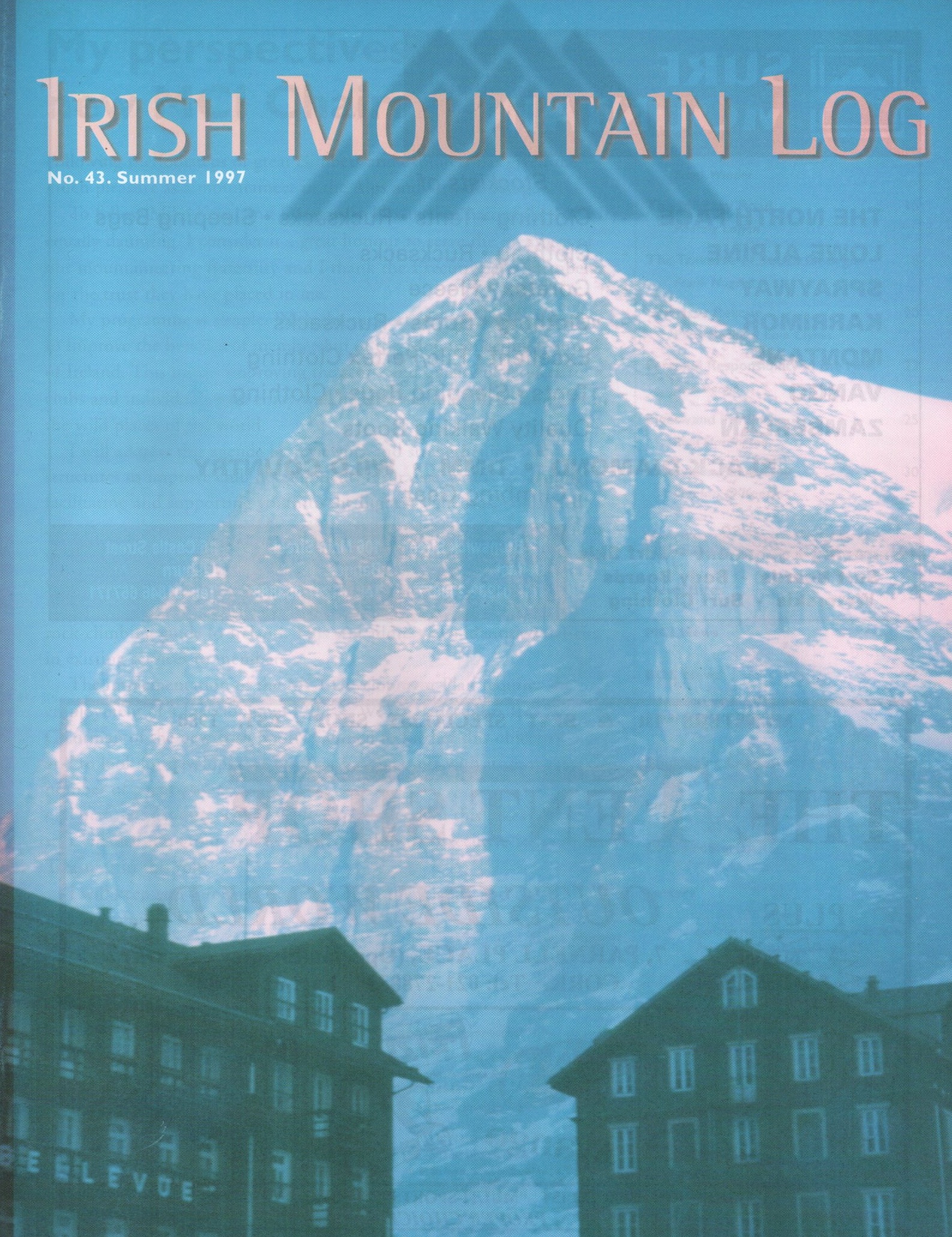 Summer 1997 Irish Mountain Log cover showing the Eiger